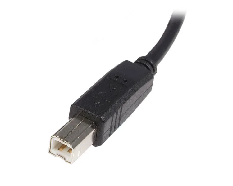 Cable USB A/M-B/M 0,5mts Impresora Startech Negr