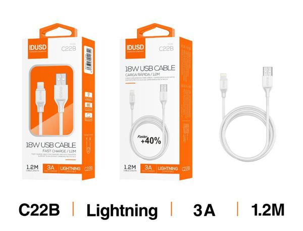 Idusd C22B Turbo Cable Lighnting 1.2M 2.4A