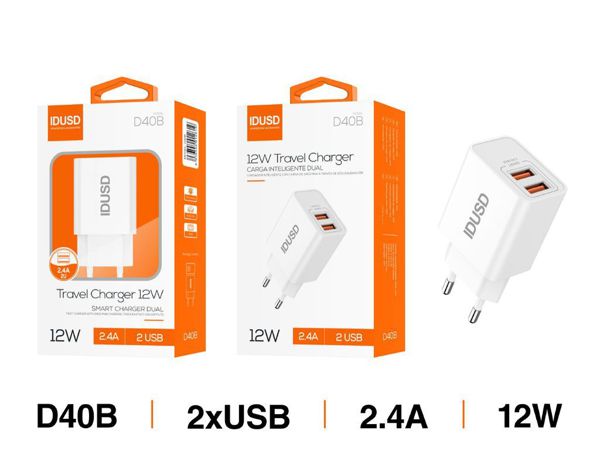 Idusd D40B Smart Charger 2 USB 2.4A