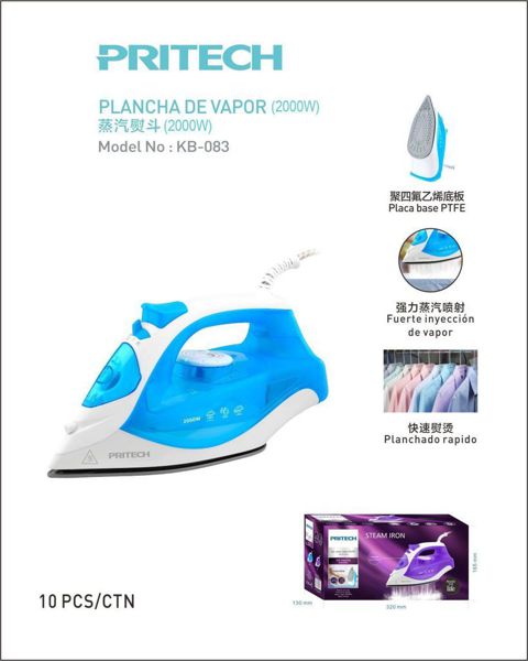 Pritech Kb-083 Plancha De Vapor