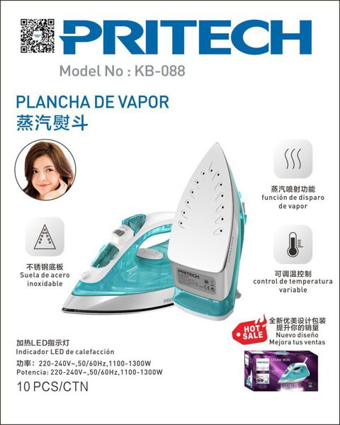 Pritech Kb-088 Plancha Ropa De Vapor