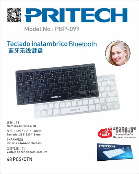 Pritech Pbp-099 Teclado Inalambrico