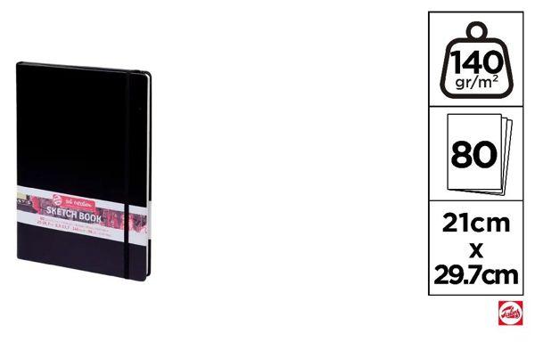 MP 9314003M SKETCHBOOK NEGRO 21 x 29.7 cm 140 g TALENS
