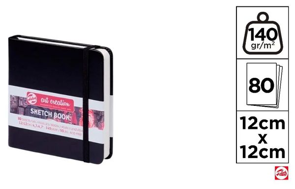 MP 9314004M SKETCHBOOK NEGRO 12 x 12 140 g TALENS