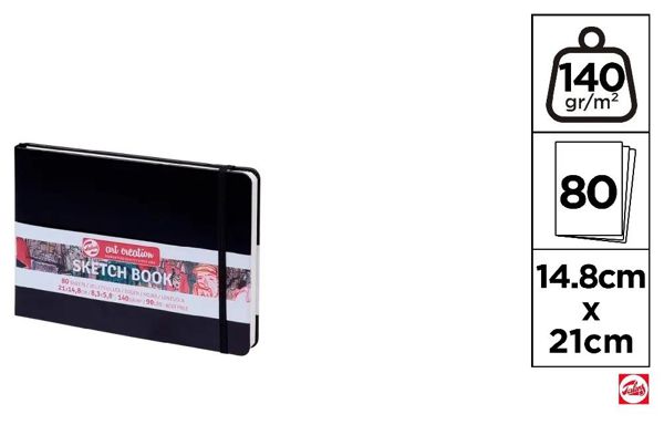 MP 9314005M SKETCHBOOK NEGRO 14,8 x 21 140 g TALENS