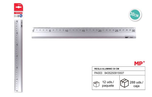 Mp Pa003 Regla De Aluminio 30Cm