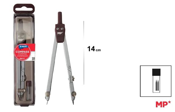 Mp Pa117 Compas Basico 2 Piezas,
