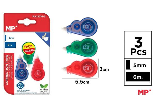 MP PA137M-3 CORRECTOR CINTA MINI 5MM x 6M