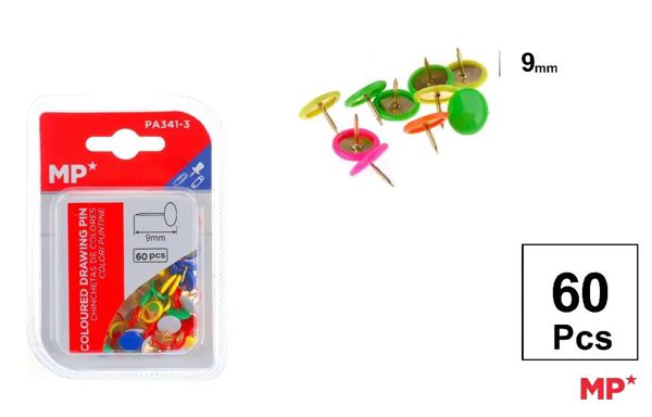 Mp Pa341-3 Chinchetas De Color 9 mm 60 Uds