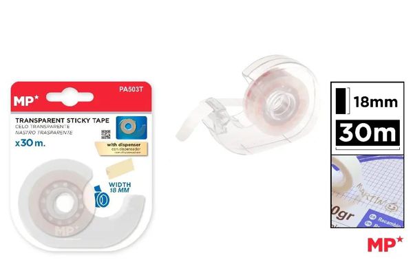 Mp Pa503T Cinta Celo Transparente Con Dispensador