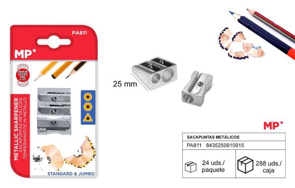 Mp Pa811 Sacapuntas Metalico 2 Uds