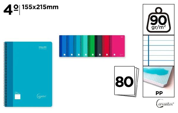 MP PB063 CUADERNO ESPIRAL 4o 80 HOJAS 90 g/m2 HOR