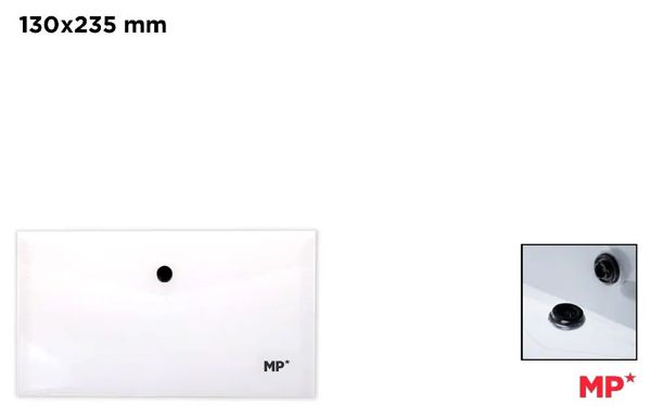 MP PC031 CARPETA SOBRE CIERRE BOTóN RECIBO 235X130mm