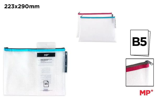 Mp Pc113-B5 Bolsa Transparente Eva Con Cremallera B5