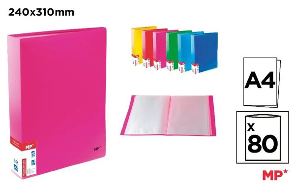 Mp Pc316 Carpeta 80 Fundas A4 Tapa Fluorescente.