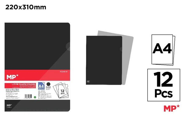MP PC549-01 DOSSIER COLOR NEGRO A4 12 Uds.
