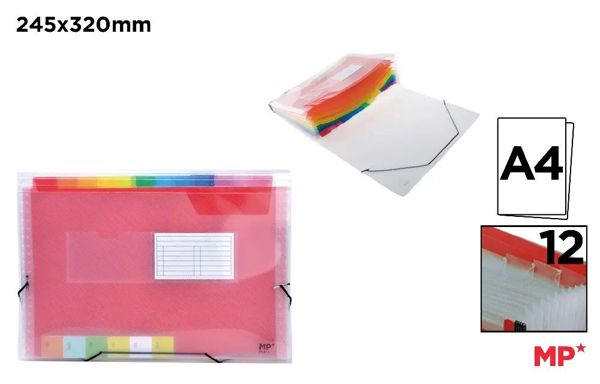 Mp Pc611 Carpeta Fuelle A4 Con Goma Multicolor