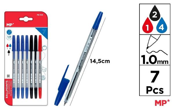 Mp Pe144 Blister De 7 Boligrafos Eco