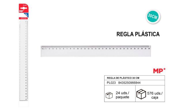 Mp Pl023 Regla De Plastico 30Cm