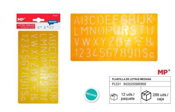 Mp Pl031 Plantilla De Letras 2 cm