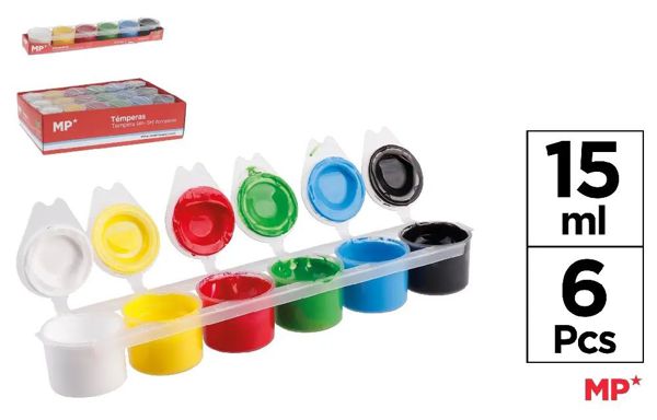Mp Pp162-01 Plascolor Set Tempera 6 Color Standard
