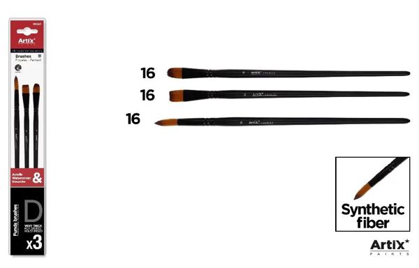 Mp Artix Set Pinceles O/A 3Ud Xl