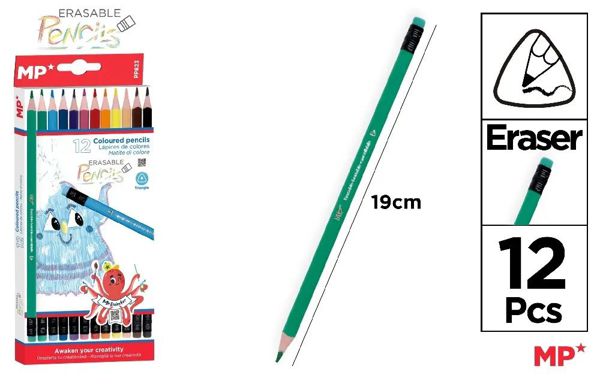 Mp Pp823 Lapiceros De Colores Borrables 12 Uds