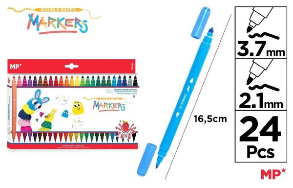 Mp Pp862 Rotuladores Doble Punta 24 Uds