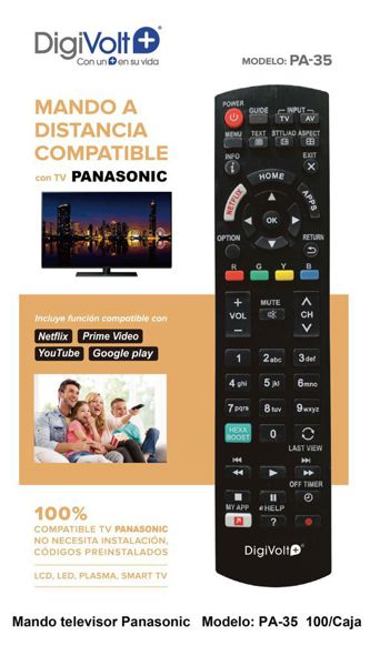 Digivolt Pa-35 Mando Compatible Para TV Panasonic