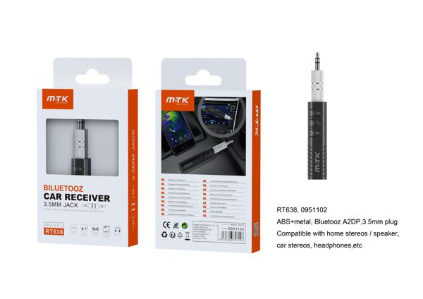 Mtk 0951102 Rt638 Receptor BT Con Conector 3.5Mm Coche/Iphon