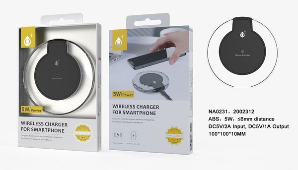 NA0231 NE Cargador Inalámbrico Ursa para móviles 5W , Negro