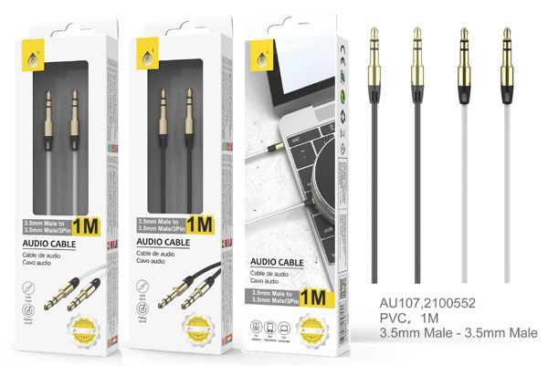 One Plus 2100551 Au107 Cable Audio Jack 3.5Mm 1M Blanco