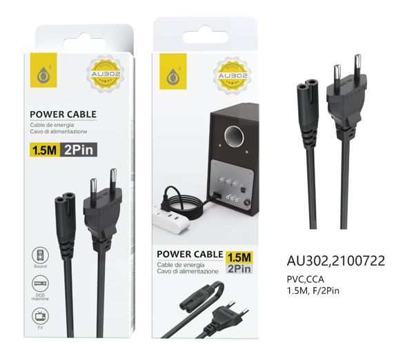 One Plus 2100722 Au302 Cable Euro Power 2 Port