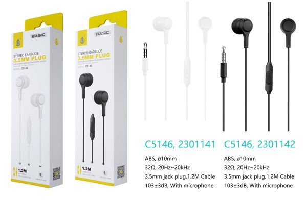 One Plus 2301141 C5146 Auriculares Con Micro Lenoy 1.2M