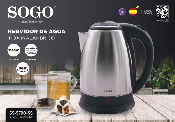Sogo Ss-5790 Inox Hervidor Agua 1.8L 1500W