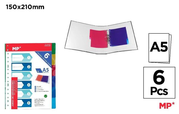 Mp Pc119A5C Separadores 6 Colores A5