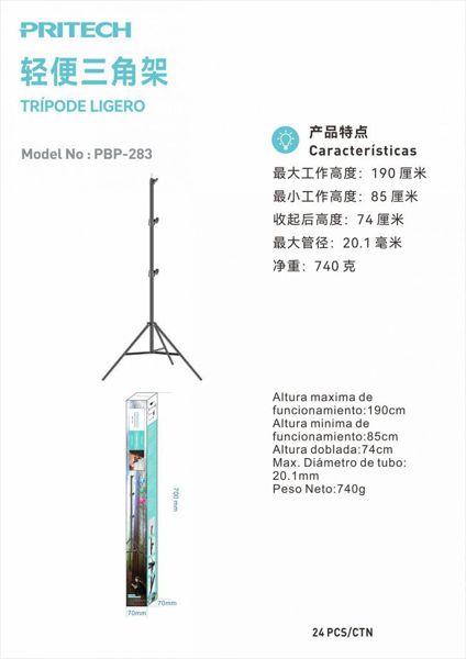 Tripode Ligero 190Cm Pbp-283