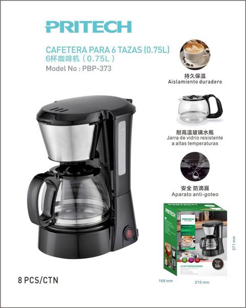 Pritech Pbp-373 Cafetera Para 6 Tazas