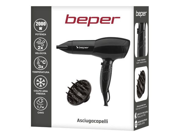 Beper 40.979 - Secador De Pelo, Negro