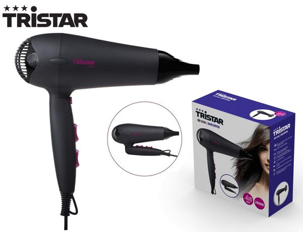 Tristar HD-2358 - Secador De Pelo, 2000 W, Color Negro