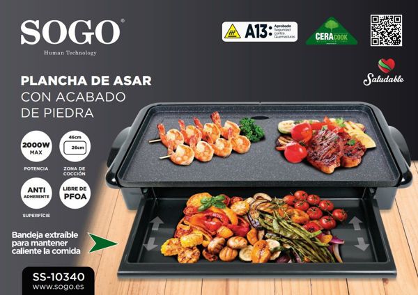 Sogo Ss-10340 Plancha De Cocina 2000W