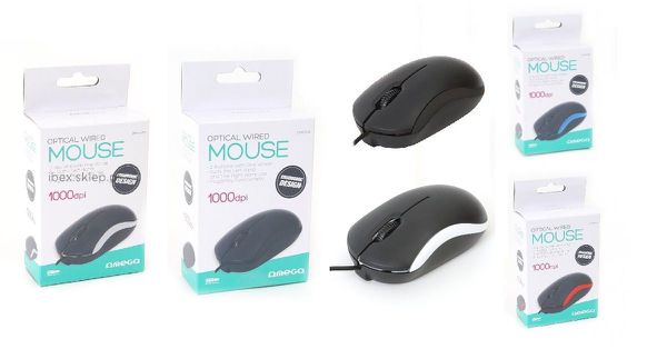 Omega Om07Vbl Raton Con Cable