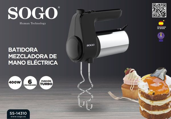 Sogo Ss-14310 Batidora Mezcladora Acero Inox