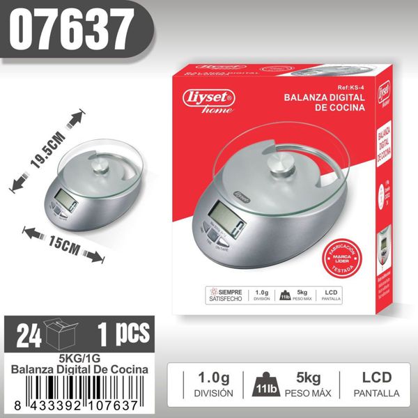 Liyset Ks-4 107637 Bascula Digital De Cocina