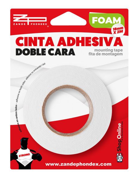 ZP 035610 CINTA DOBLE CARA 2M*18mm