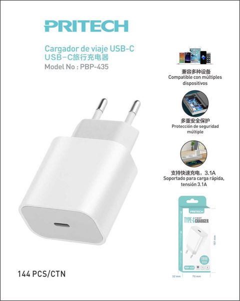 Pritech Pbp-435 Cargador 3.1A Type-C