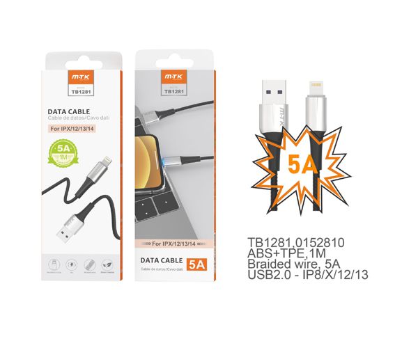 Mtk 0152810 Tb1281 Cable Dato Metal Ip5-12 1M 5A