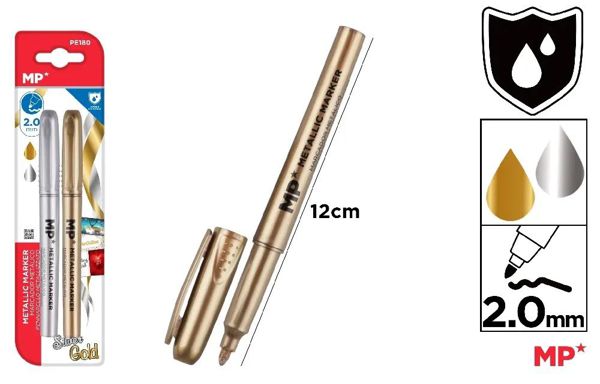 Mp Pe180 Rotulador Metalizado Oro Y Plata