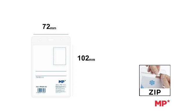 Mp Pp026-02 Tarjeta Identificacion Vertical Con Zip