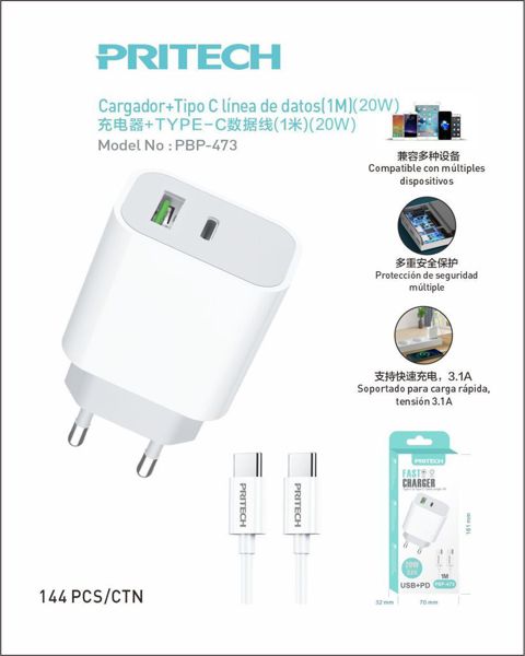 Pritech Pbp-473 Fast Charge USB Pb Con Cable